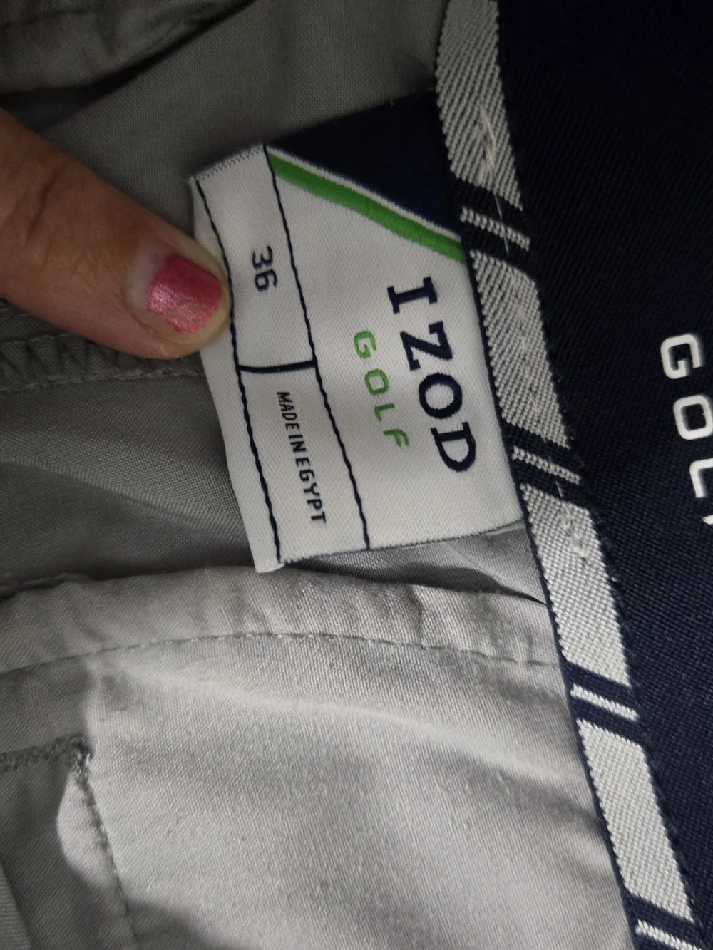 IZOD Golf Men’s Gray Solid Flat Front Golf Shorts Belt Loops Size 36